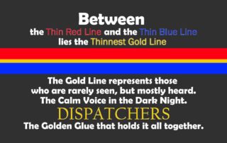 Dispatchers & Telecommunicators Thin Gold Line