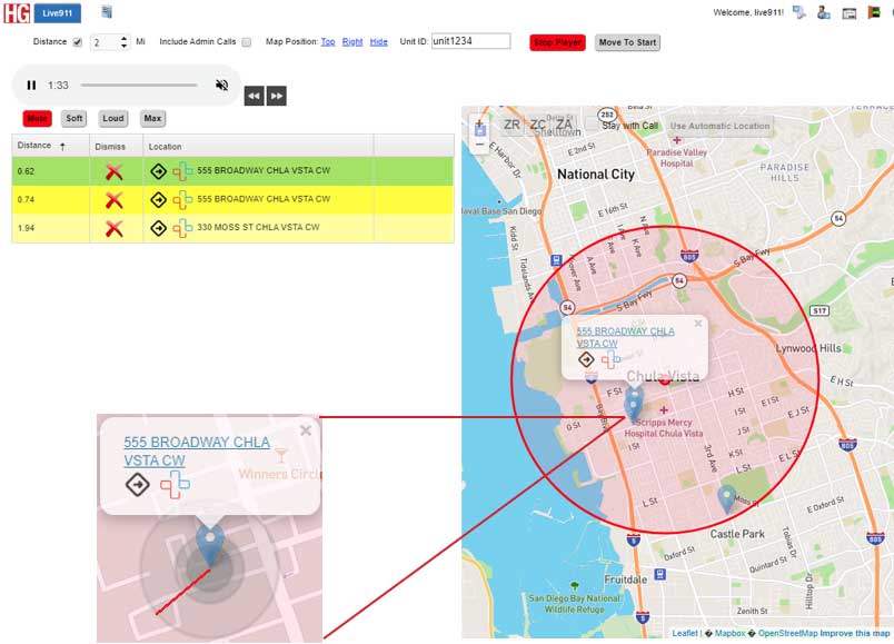 Live911 Caller Mapping